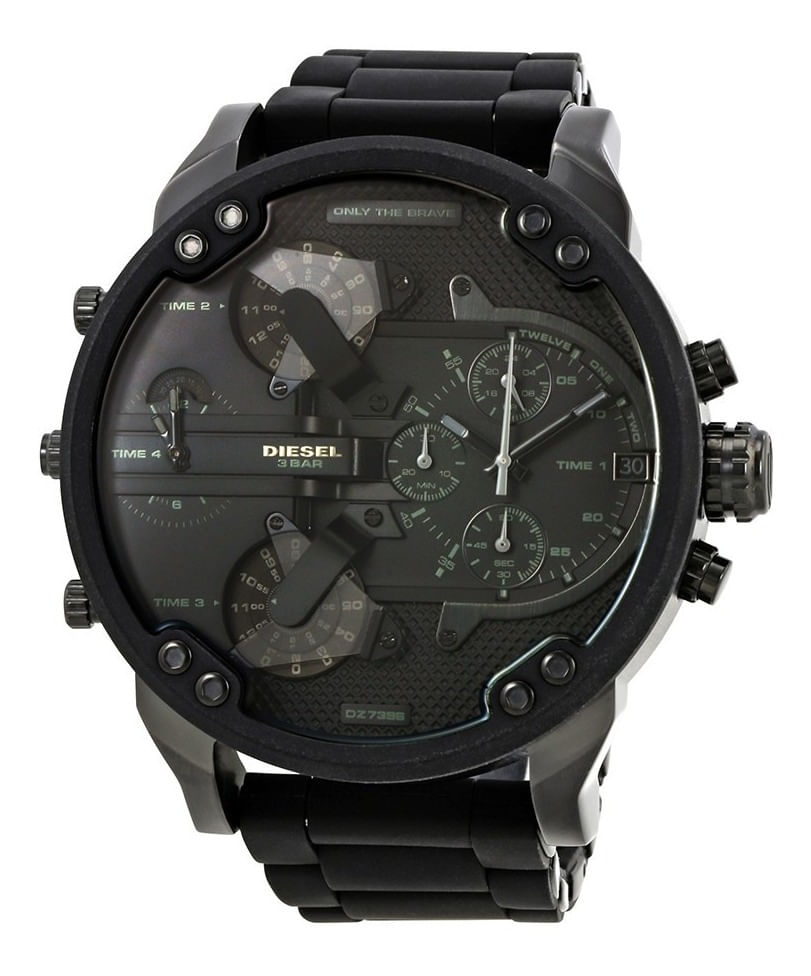 Reloj Diesel Dz7396 Mr. Daddy 2025 Black para caballero Genuino