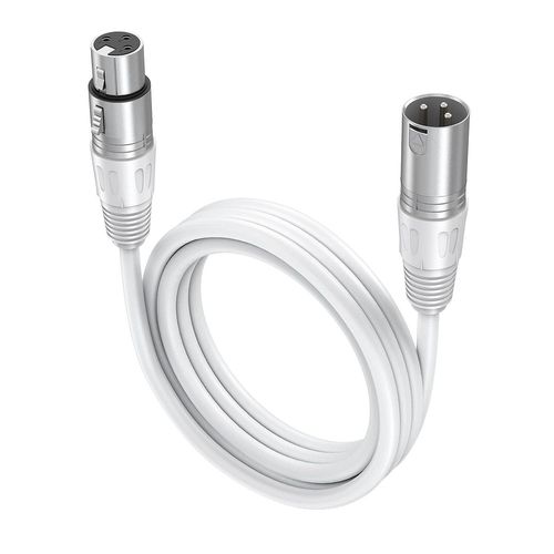 Fifine - Cable de Audio L9C XLR de Macho a Hembra de 1.8 metros - White
