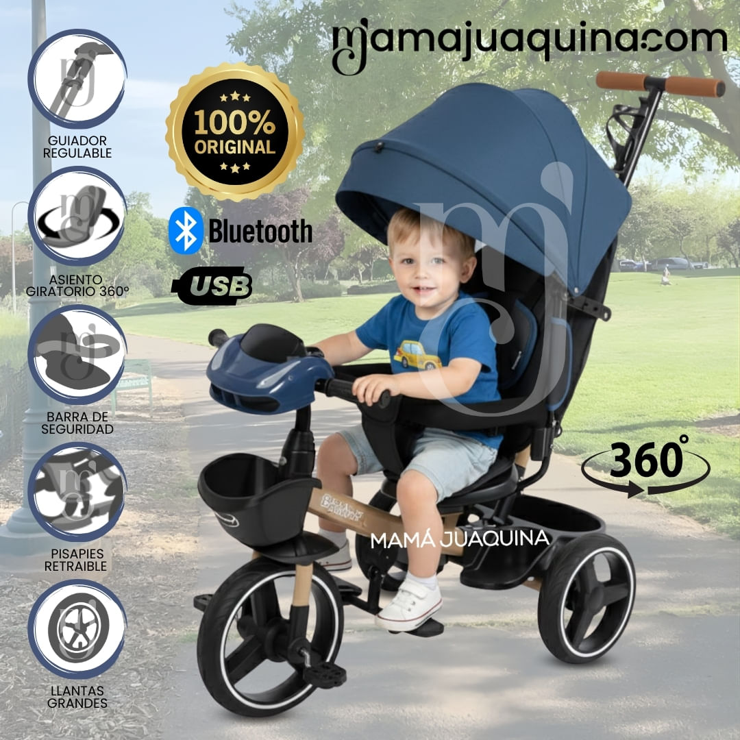 Triciclo Guiador para Niños «LIGEND SUPRA » Edición Limitada Azul