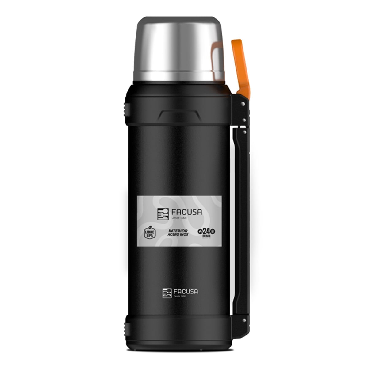 Termo de Acero Inoxidable 2lt Robust - Negro Facusa