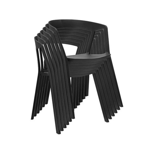 Pack De 6 Sillas Alice Negro - Ziyaz