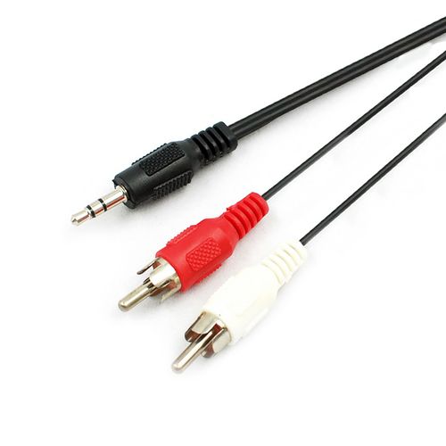 Cable Adaptador RCA Macho a Stereo 3.5 mm Macho 1 metro Pack 2 Piezas