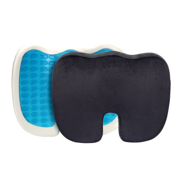 Cojín ortopédico gel espuma viscoelástica para asiento funda Velboa
