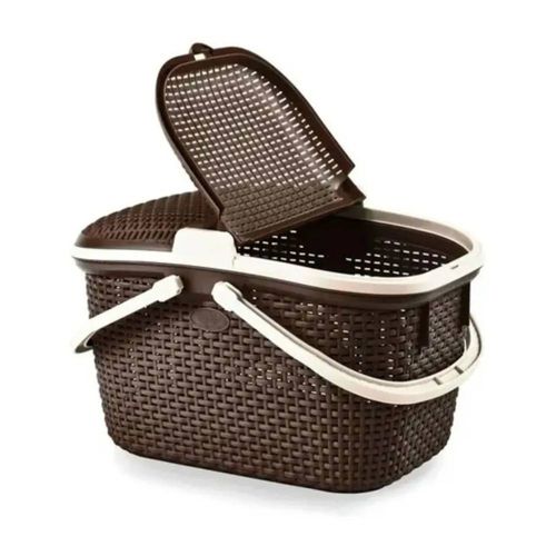 Canasta de Plástico Tavarua Ratan - MEGA IMPORT