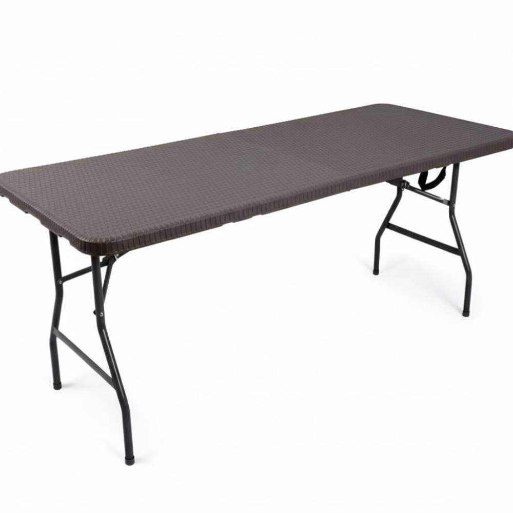 Mesa Plegable Rectangular Ratan Confort 170x74x74cm JM-Z180-4 - MEGA IMPORT