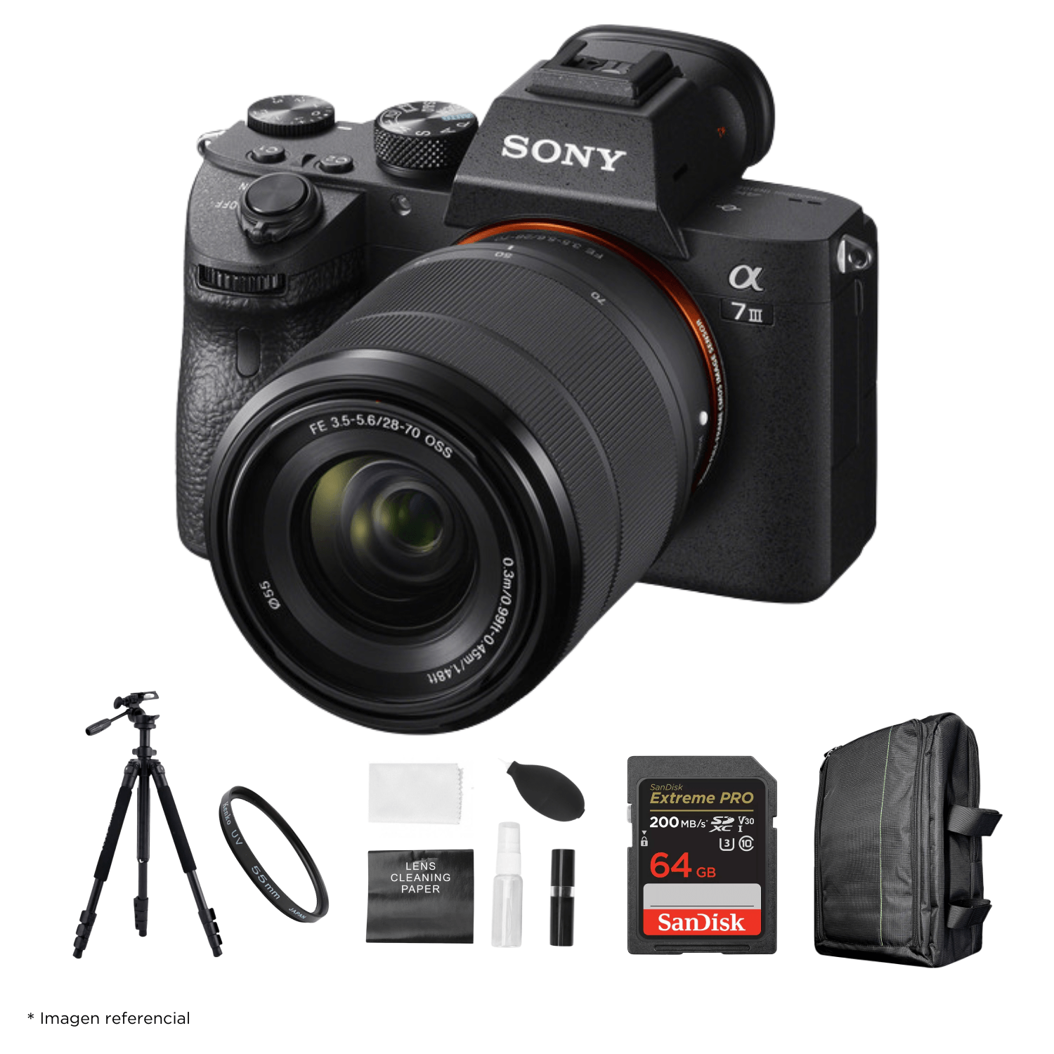 Cámara Sony Alpha 7 III Mirrorless + Lente 28-70mm + Kit Ultimate