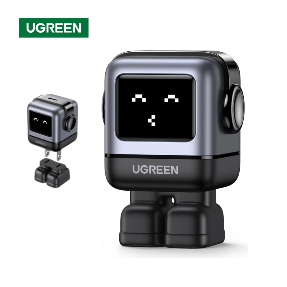 Cargador UGREEN Robot 30 Watts Tipo C Pantalla Led Carga Rapida NEXODE