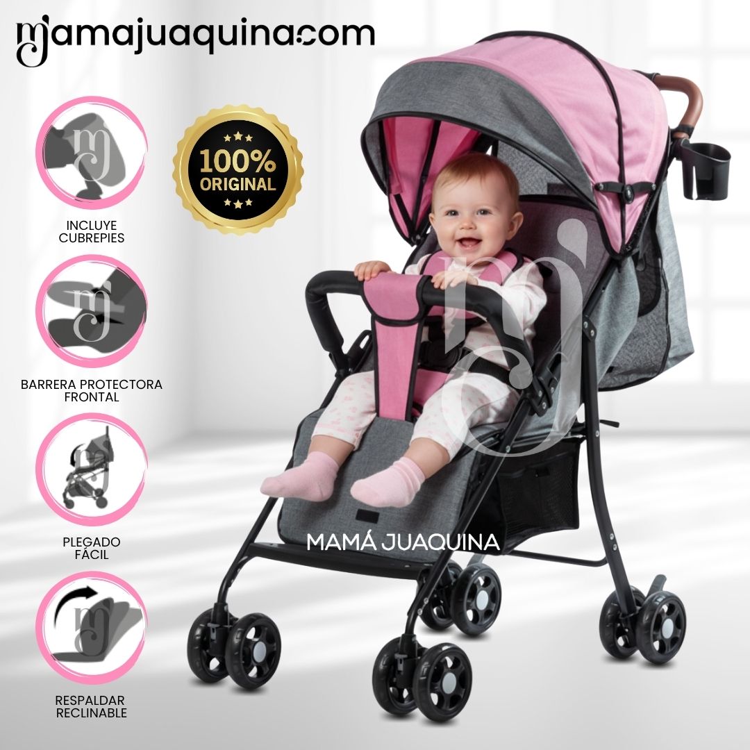 Coche Cuna de Lujo «MADDOX» Rosa
