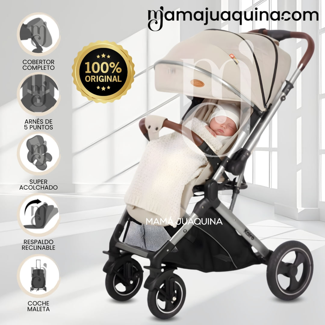 Coche Maleta con Reversible de Paseo «KAIRO» Edición Exclusiva Beige