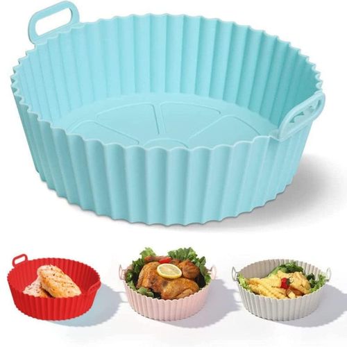 Molde Silicona Air Fryer 20cm Reutilizable Antiadherente Colores Surtidos