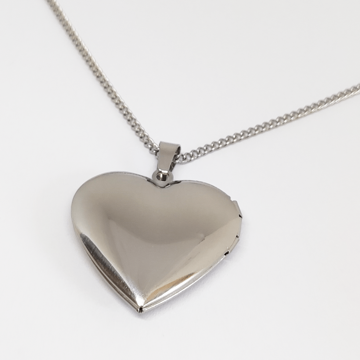 Collar Relicario corazon Louisiana Dinelli plateado