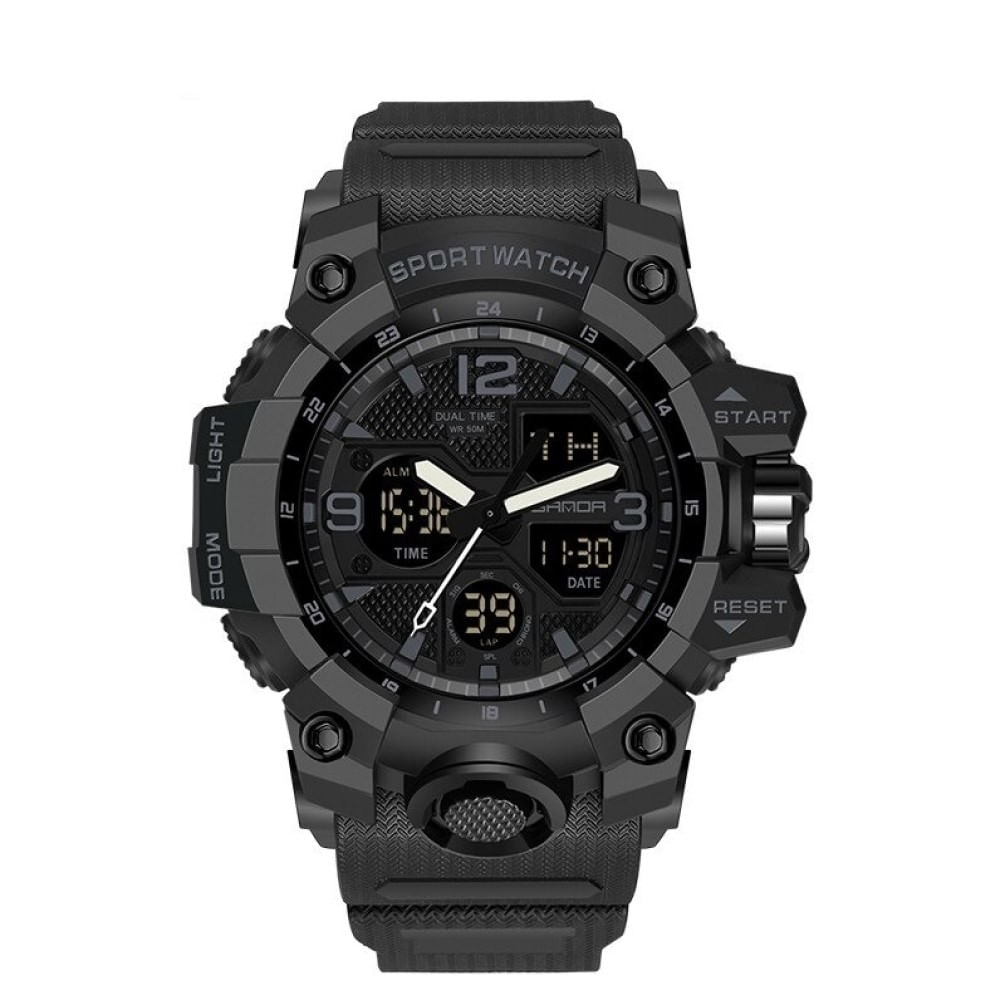 Reloj Hombre Deportivo SANDA 6030 Negro Digital-Análogo