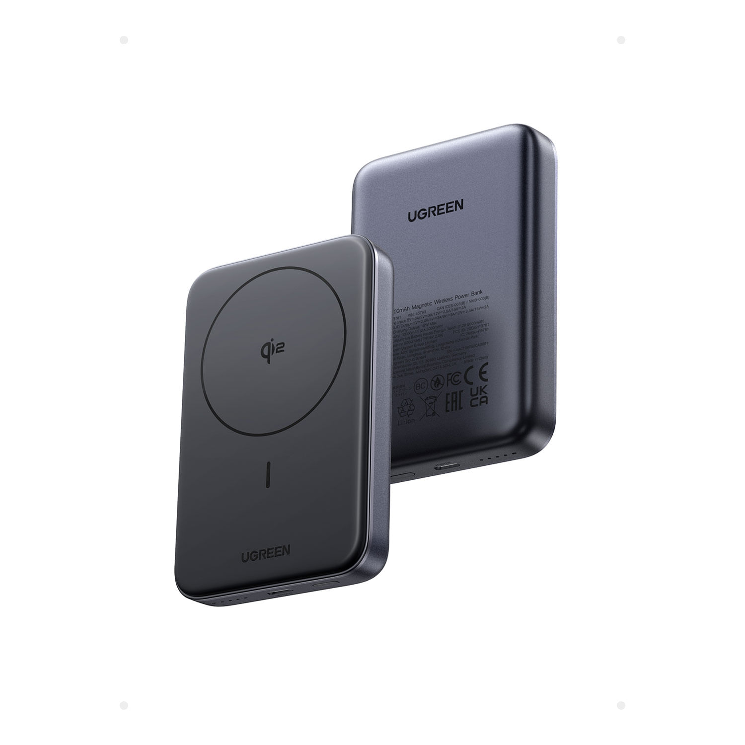 PowerBank Ugreen Qi2 Magnetic 10000mAh 30w Negro Pb761-45763