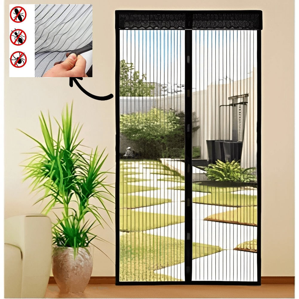 Cortina 90cm x 200cm antimosquitos - Negro