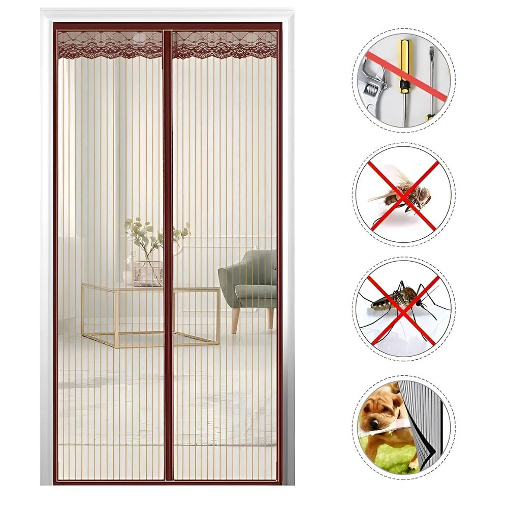 Cortina 90cm x 200cm antimosquitos - Marron