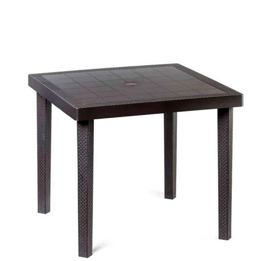 Mesa Jamaica Mix Cuadrada Mimbre Ratan 85×85 cm DSC - MEGA IMPORT