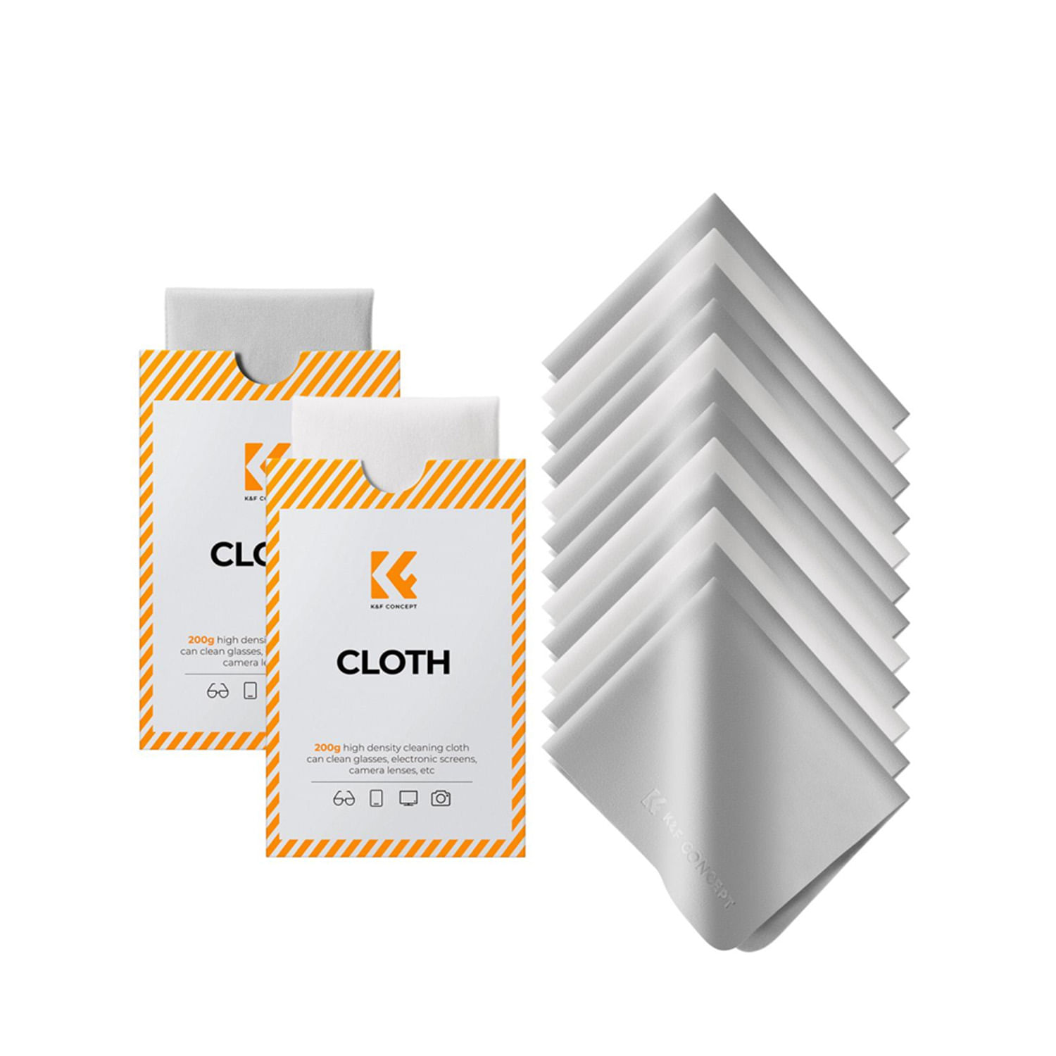 Paños De Limpieza Microfibra Premium - 12 Paños 15x18cm K&F Concept