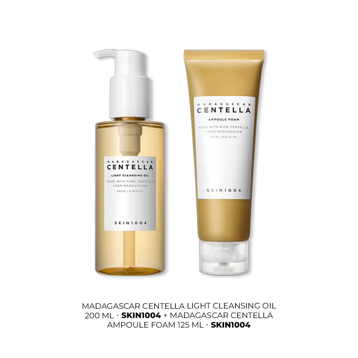 Centella Light Cleansing Oil 200ml + Ampoule Foam 125ml - SKIN1004