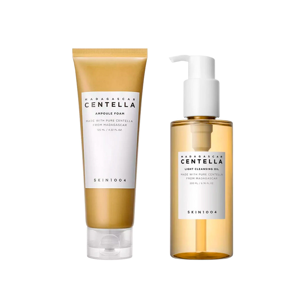 Madagascar Centella Ampoule Foam 125 ml Skin1004 | MADAGASCAR CENTELLA LIGHT CLEANSING OIL 200ML Ski