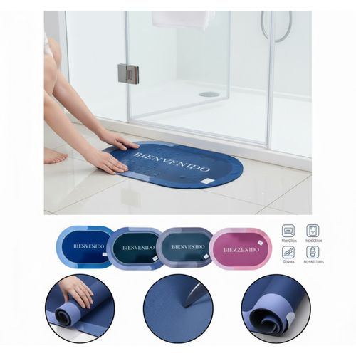 Alfombra Absorbente Antideslizante Hogar Seguro Secado Rápido
