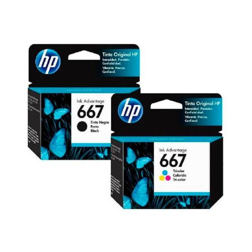 Tinta HP 667 Original Negro + Color 2375 2775 2776 2375