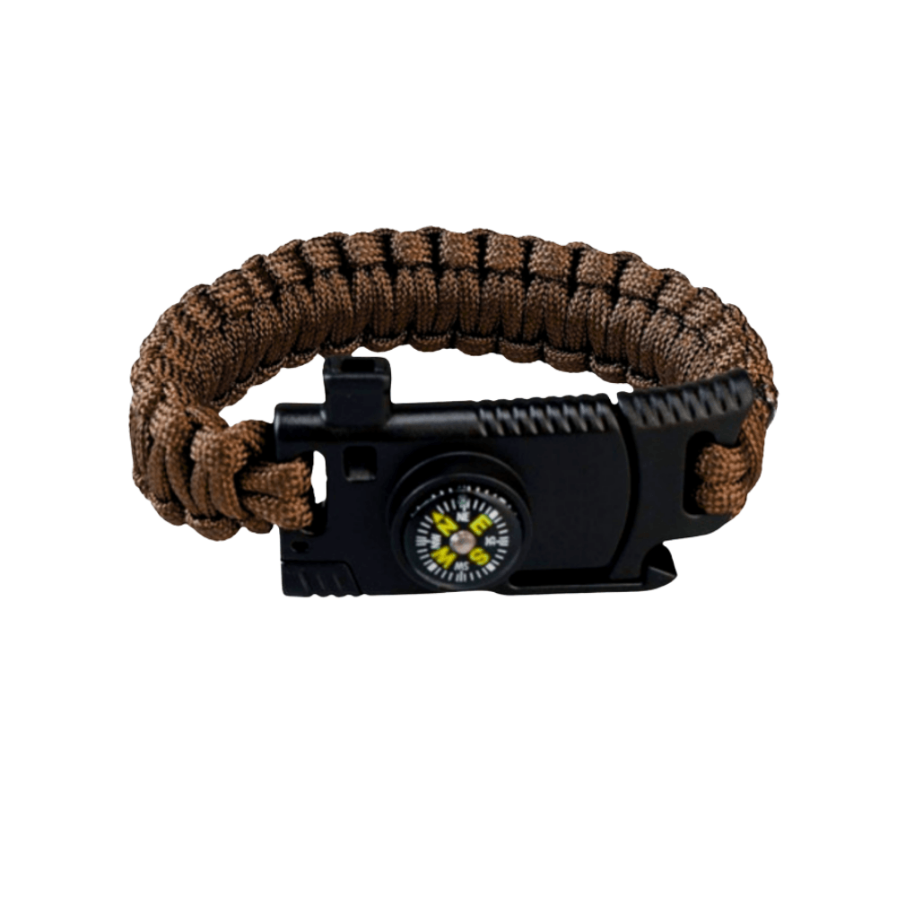 Pulsera Tactica Paracord Camping y Supervivencia Con Navaja Verde
