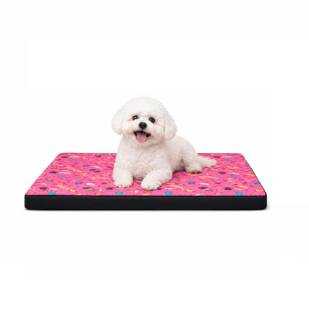 Cama colchoneta básica de verano para perro y gatos fucsia talla 1