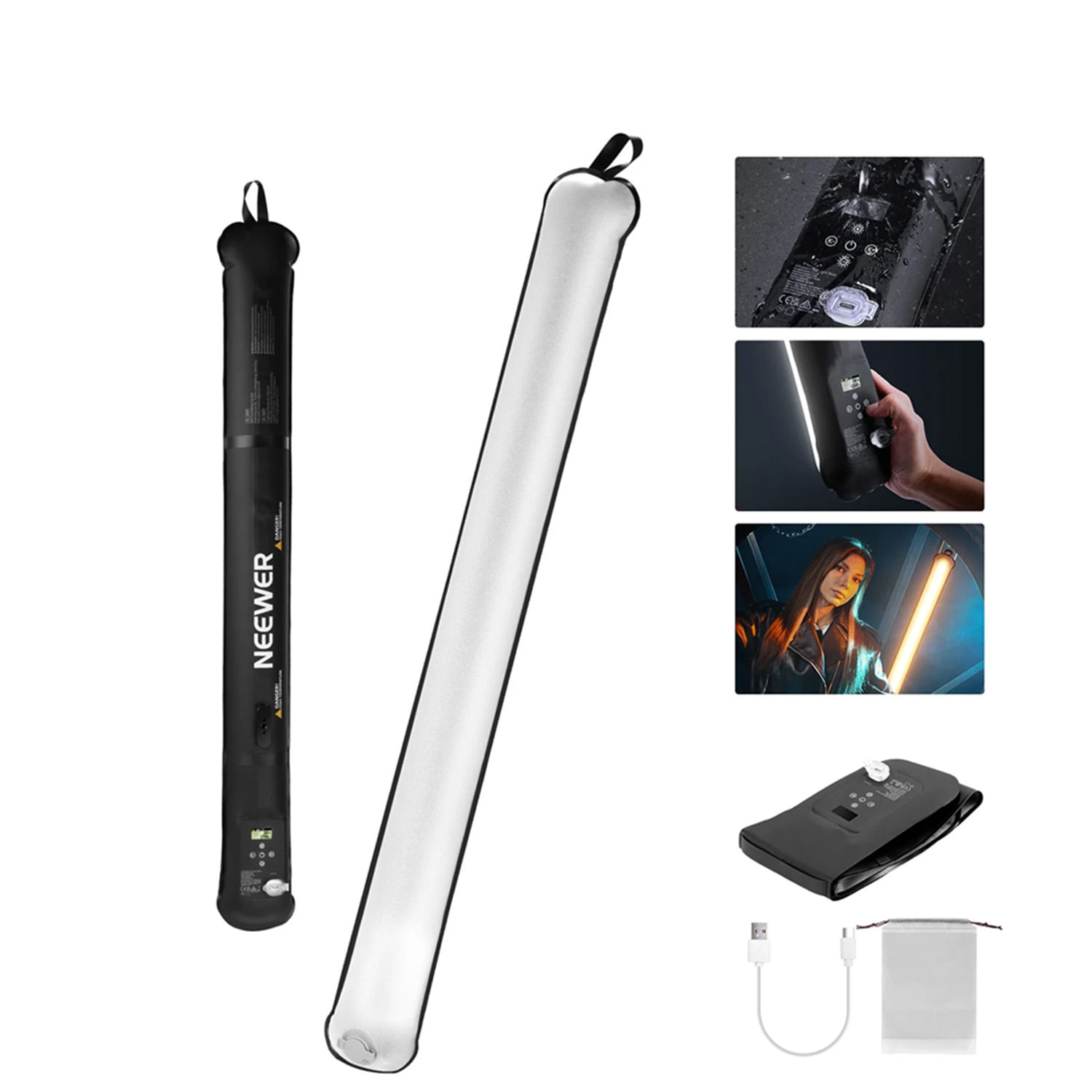 Luz LED Neewer GC21B 21W Bi-Color Portátil e Inflable