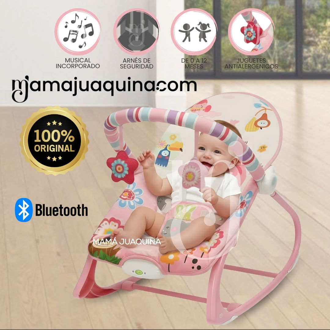 Silla Mecedora «SKIPPER» con Juguetes Didácticos Rosa