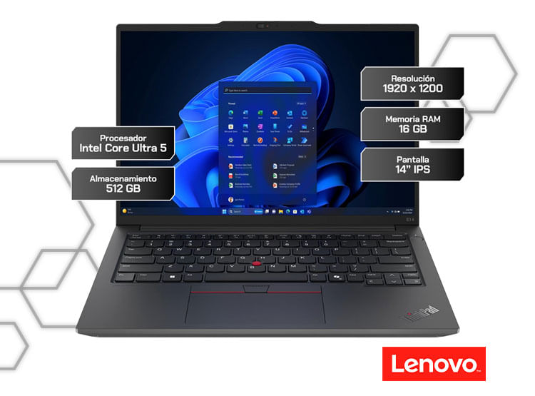 Laptop Lenovo ThinkPad E14 Gen 6 14” Intel Core Ultra 5 16GB 512GB SSD