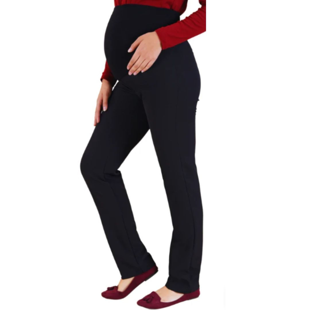 pantalon de tela de vestir  de embarazada / maternidad negro 36