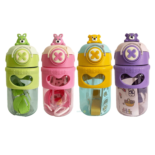 Tomatodo Portátil Estilo Kawai De 680ml Con Stickers Surtido