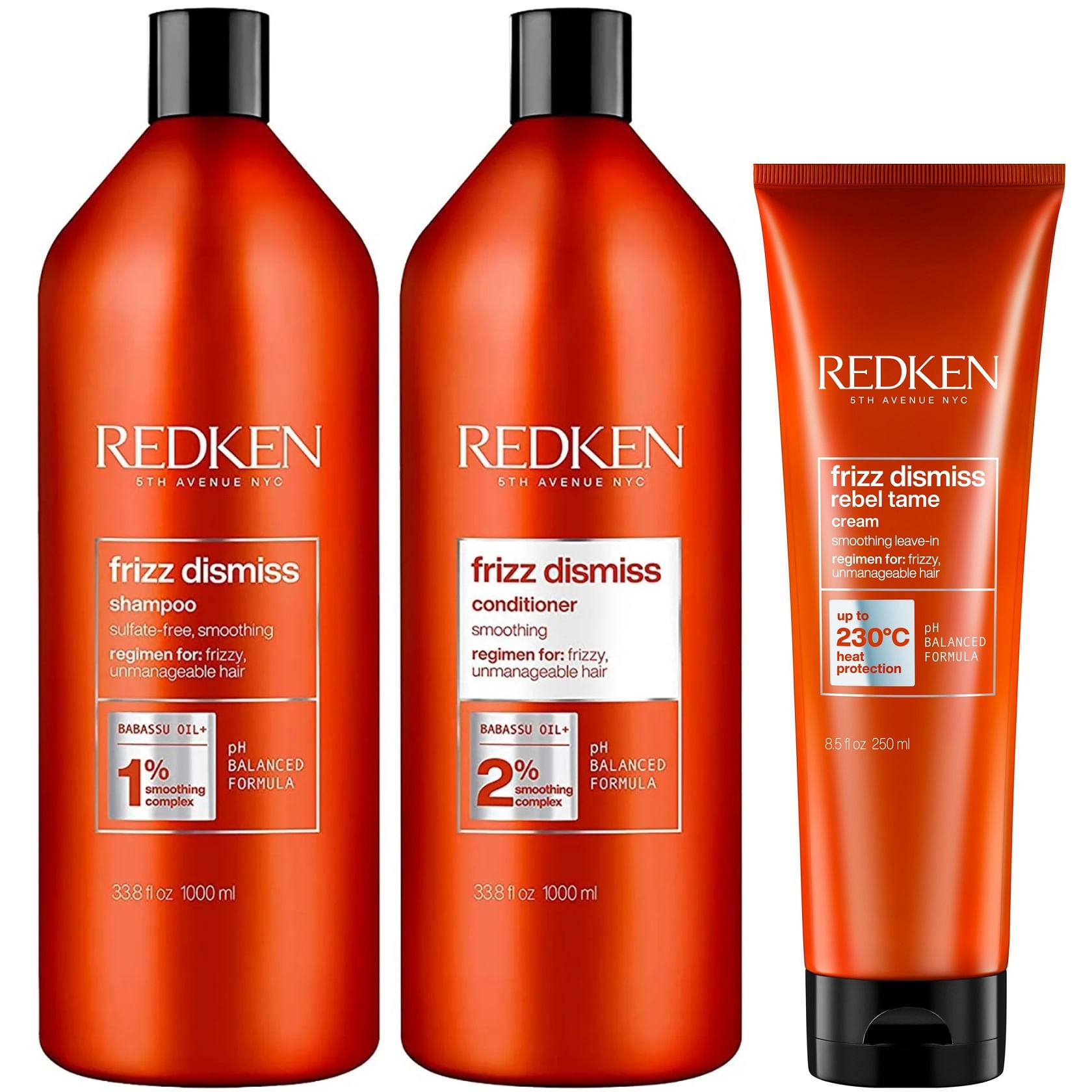 Shampoo 1000ml + Acondicionador + Crema Redken Frizz Dismiss