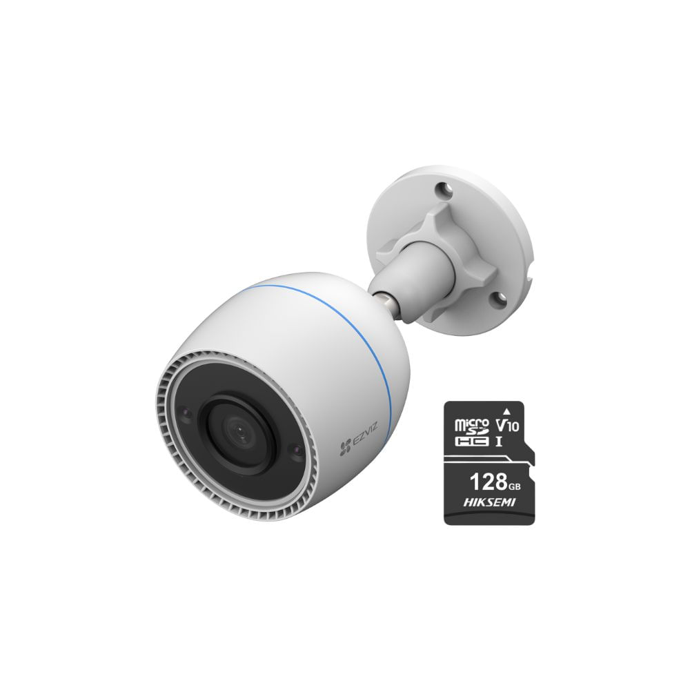 Cámara de seguridad inteligente para exteriores H3C Full HD + Micro SD 128gb - Ezviz