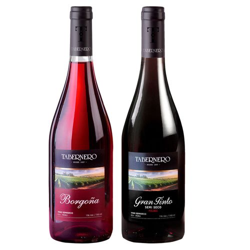 Pack TABERNERO Vino Tinto Botella 750ml + Vino Tinto Gran Semiseco Botella 750ml