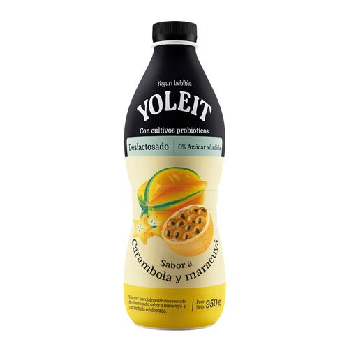 Yogurt Deslactosado YOLEIT Maracumango Botella 950g