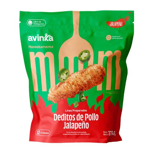 Dedos de Pollo AVINKA Jalapeño Bolsa 12un
