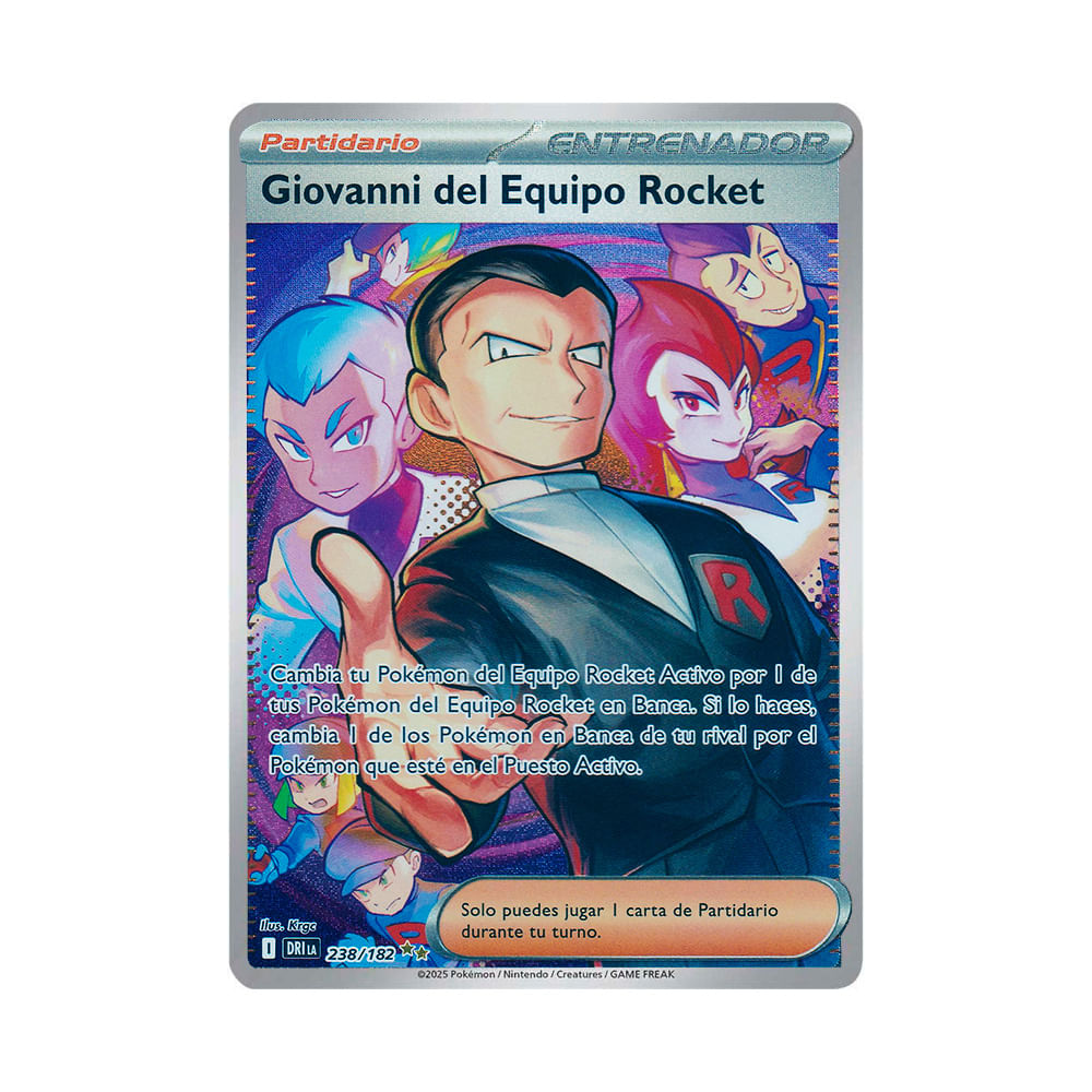 Pokemon TCG Giovanni Equipo Rocket 238 182 Español Latino