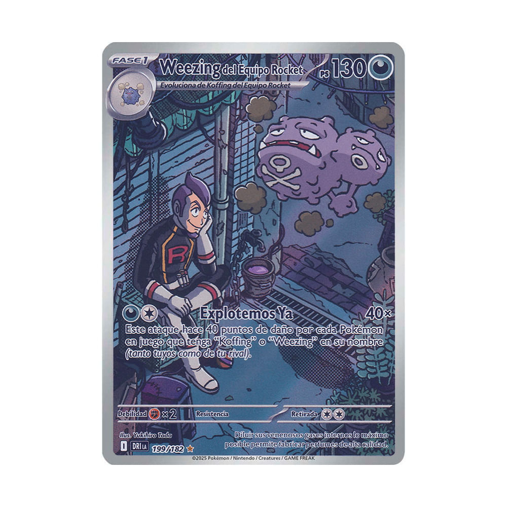 Pokemon TCG Weezing Equipo Rocket 199 182 Español Latino