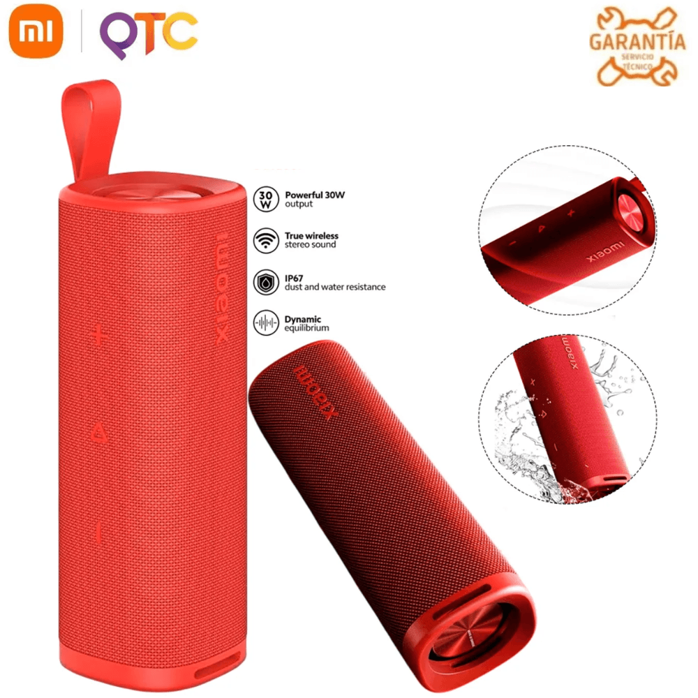 Parlante Bluetooth Xiaomi Stereo 30W S29D IP67 Rojo