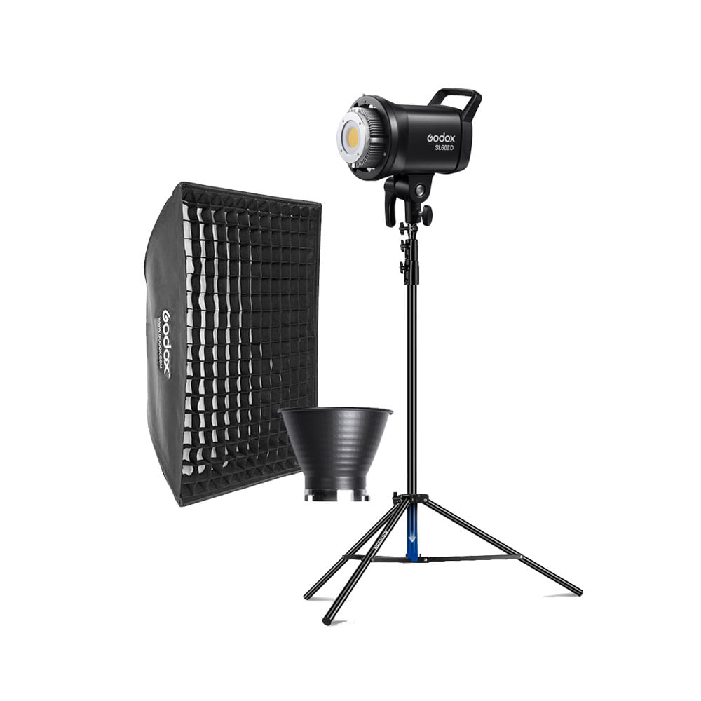 Luz Continua Godox SL60IID + Parante + Softbox FW70100