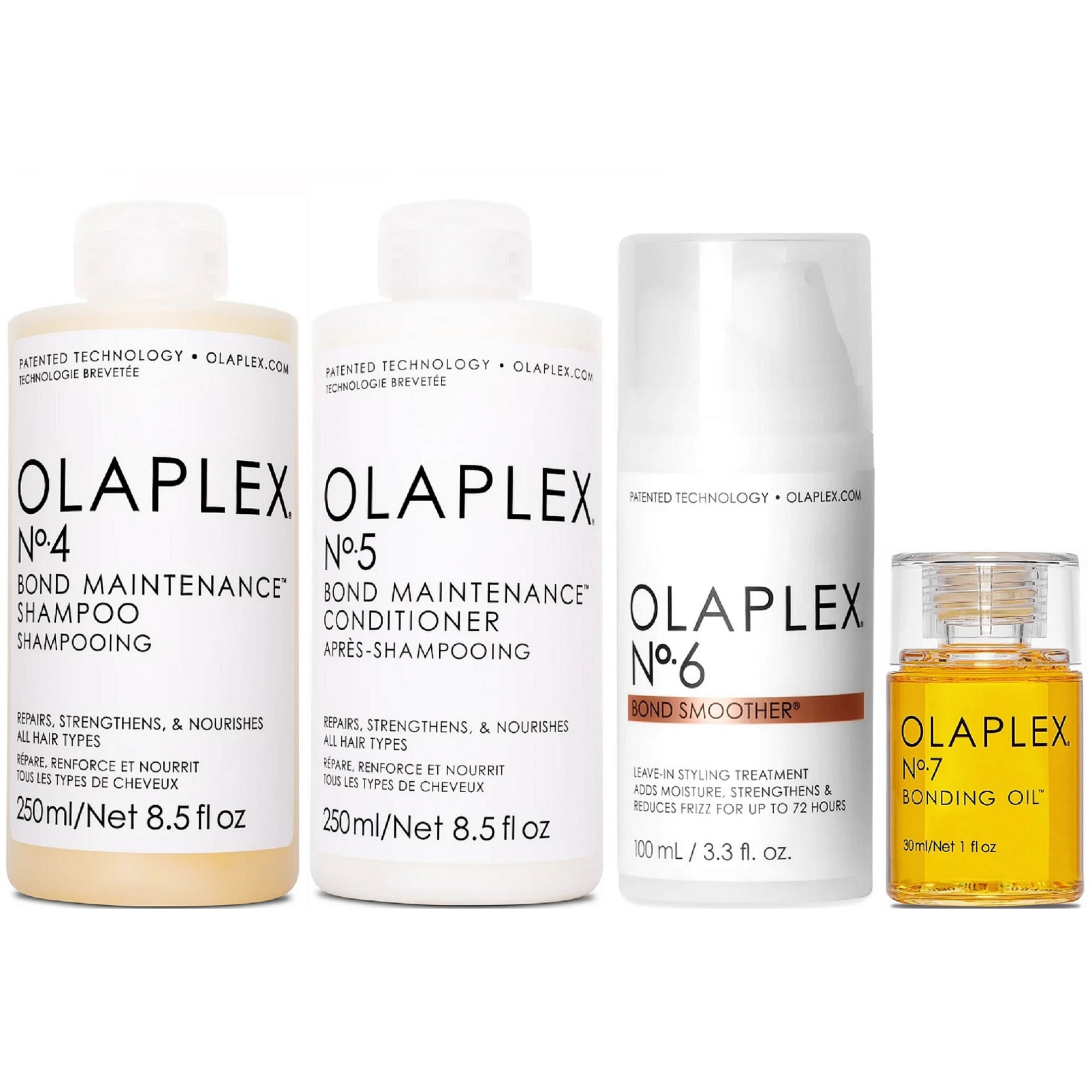 Olaplex N°4 + N° 5 + N°6 + N°7 Shampoo + Acondicionador +Crema +Aceite