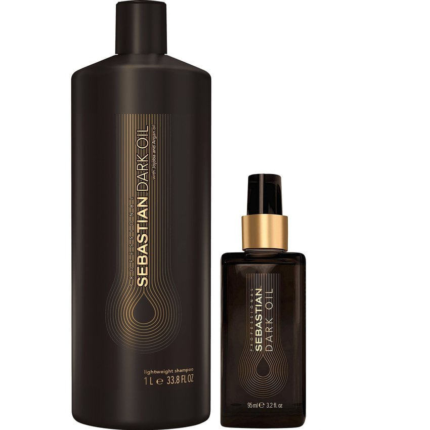 Shampoo 1000ml + Aceite 95ml Sebastian Dark Oil