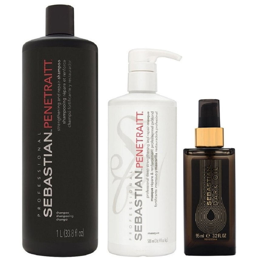 Shampoo 1000ml + Mascarilla + Dark Oil Sebastian Penetraitt