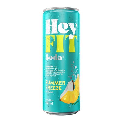 Gaseosa HEY FIT Soda Summer Breeze Lata 355ml