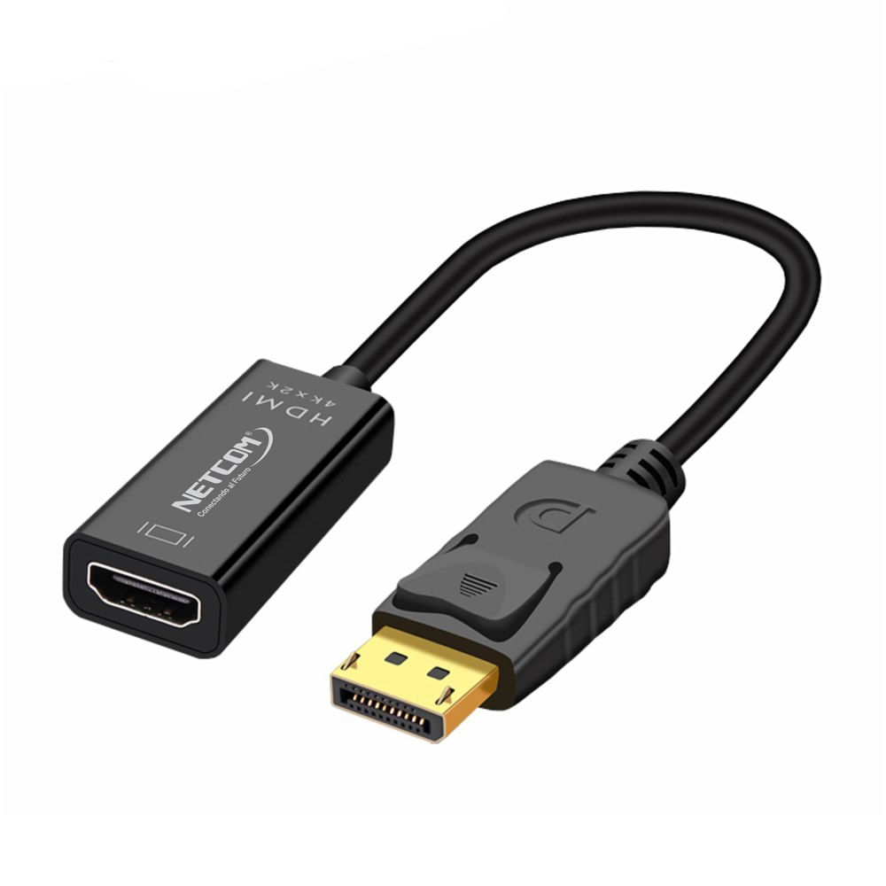 Adaptador Convertidor Displayport A Hdmi Netcom 4k Ultra Hd