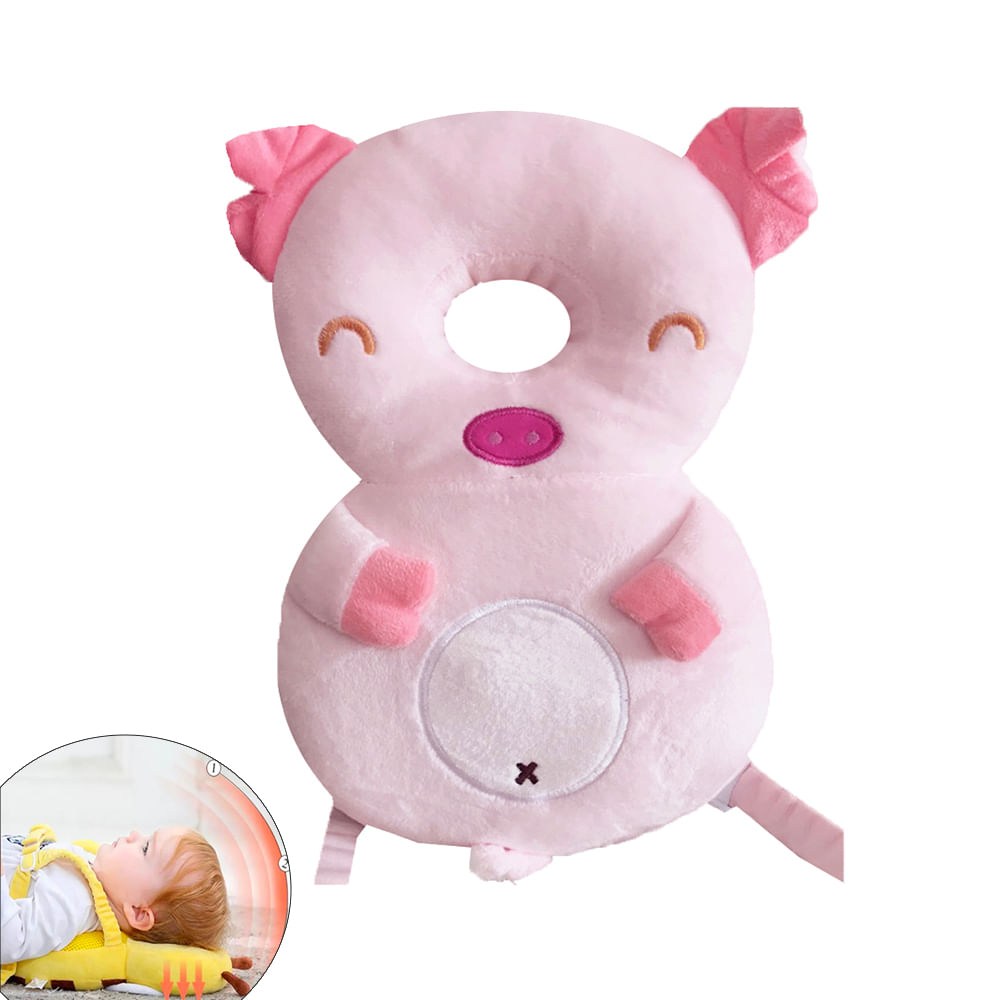 Protector anti caida cerdito rosado para bebe Baby Froggie