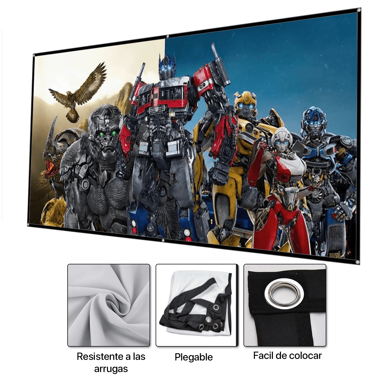 Pantalla para Proyector Ecran 120 Pulgadas de Tela