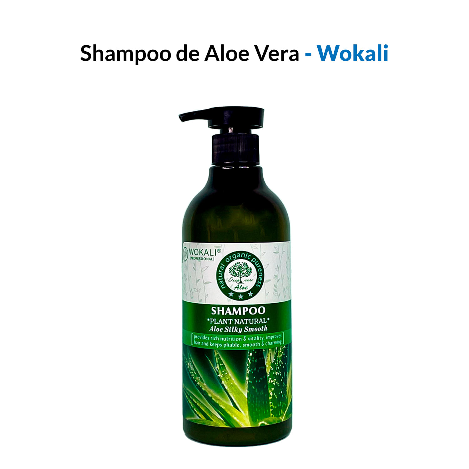 Shampoo de Aloe Vera 550ml - Wokali