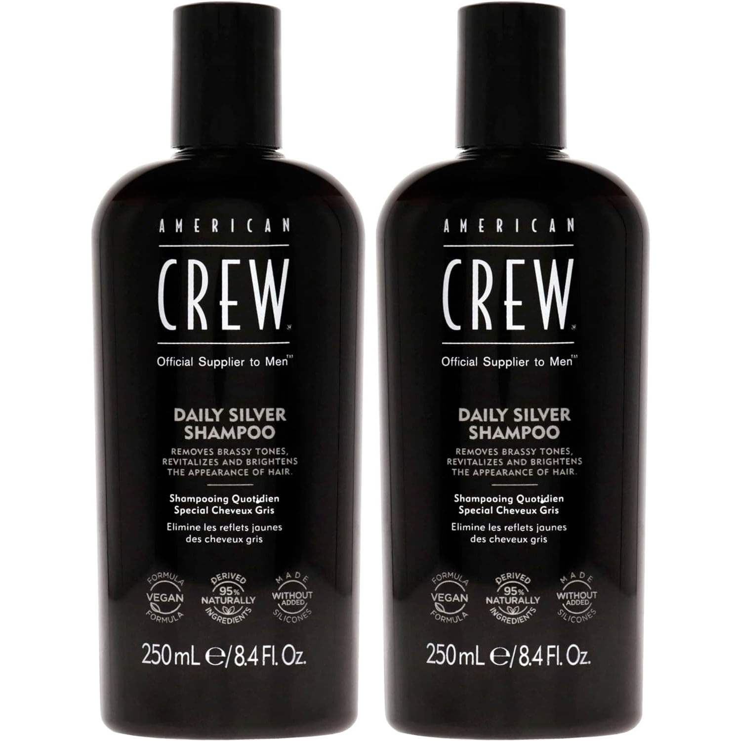 Dúo Shampoo para Cabello Con Canas Gray Shampoo American Crew Men